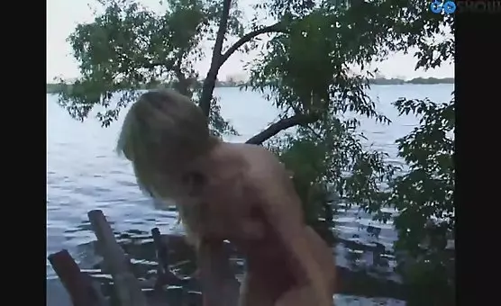 Blonde Outdoorswomans Passionate Solo Delight